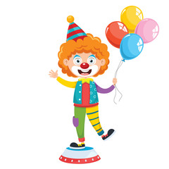 Vector Illustration Of Funny Clown