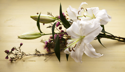 Naklejka na ściany i meble Bouquet of freshly cut flowers