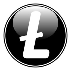 Fototapeta premium Litecoin icon on white.