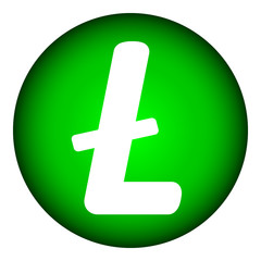 Obraz premium Litecoin icon on white.