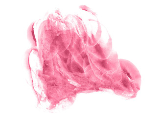 Abstract watercolor background hand-drawn on paper. Volumetric smoke elements. Pink, Rapture Rose color. For design, websites, card, text, decoration, surfaces.