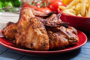 Tasty baked chicken wings