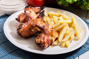 Tasty baked chicken wings