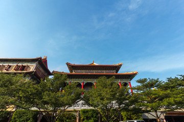 Fototapeta premium Wat Leng Ni Yi Sacred place of Chinese Believers Chinese architecture, colorful Chinese art