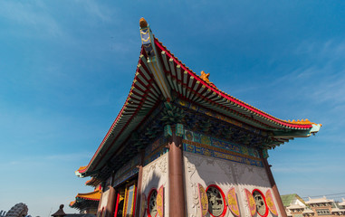 Obraz premium Wat Leng Ni Yi Sacred place of Chinese Believers Chinese architecture, colorful Chinese art