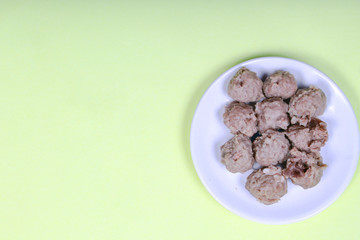 Indonesian street food : meatballs