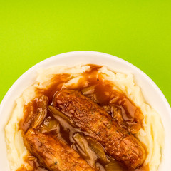 Sausage And Mashed Potatoes With Onion Gravy