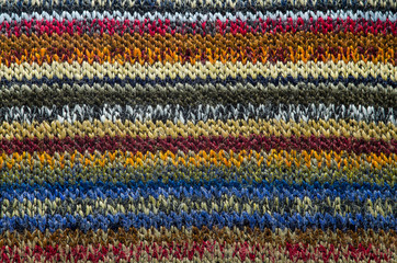 Colorful Knit Fabric Texture. Blank Background of Knitted Sweater Cloth