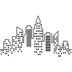 Fototapeta premium City vector icon on white background