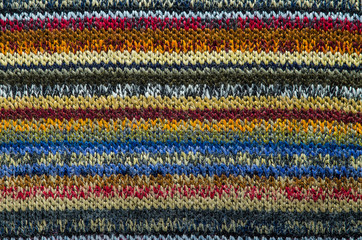 Colorful Knit Fabric Texture. Blank Background of Knitted Sweater Cloth