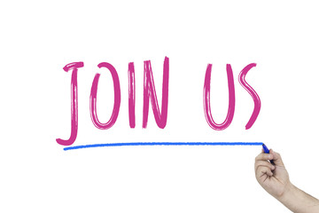 Business Team Concept. Join us on whiteboard.