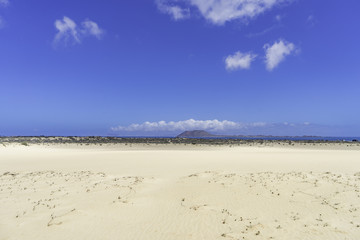 Landscape Dunes Of Canary Islands, Spain.