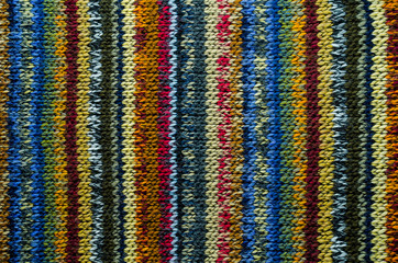 Colorful Knit Fabric Texture. Blank Background of Knitted Sweater Cloth