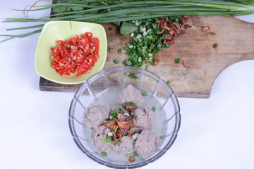 Indonesian street food : meatballs