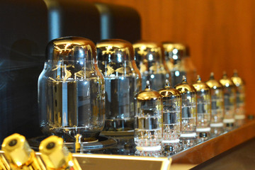 Audiophile audio electronic vacuum tube amplifier.