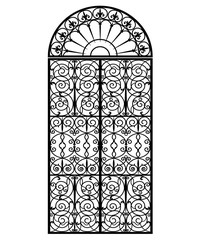 arched metal gate