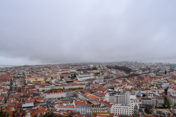 Obraz premium View from Sao Paulo castle in Lisbon, Portugal