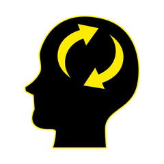 head profile with arrows reload