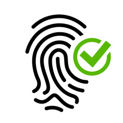 Biometric access vector icon