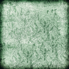 Green grunge background. The texture of the old surface. Abstract pattern of cracks, scuffs, dust