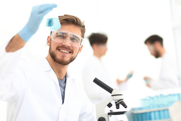 closeup.a scientist doing experiments in the laboratory