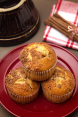 Brown Sugar and Cinnamon Muffins on a Kitchen Counter