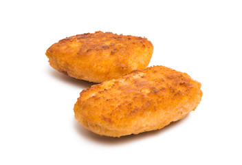 chicken cutlet isolated