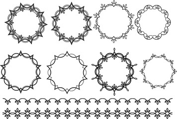 vector round frame