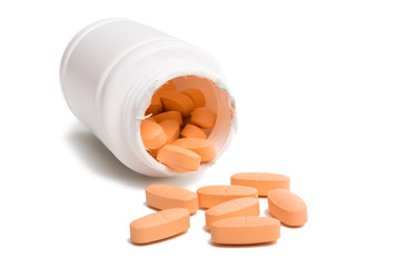 pills vitamins isolated o
