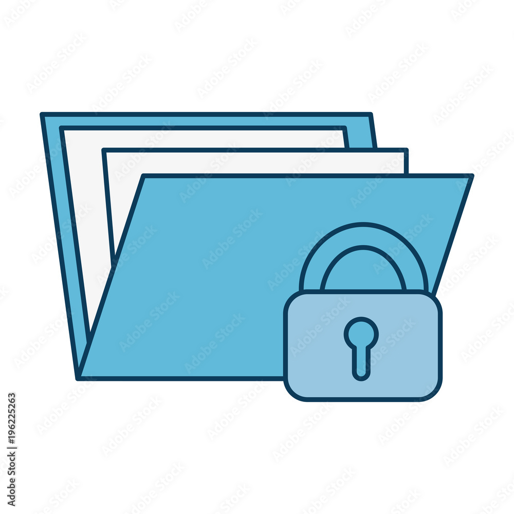 Poster file folder with padlock