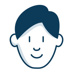 young man head avatar character