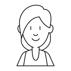 beautiful and young woman character