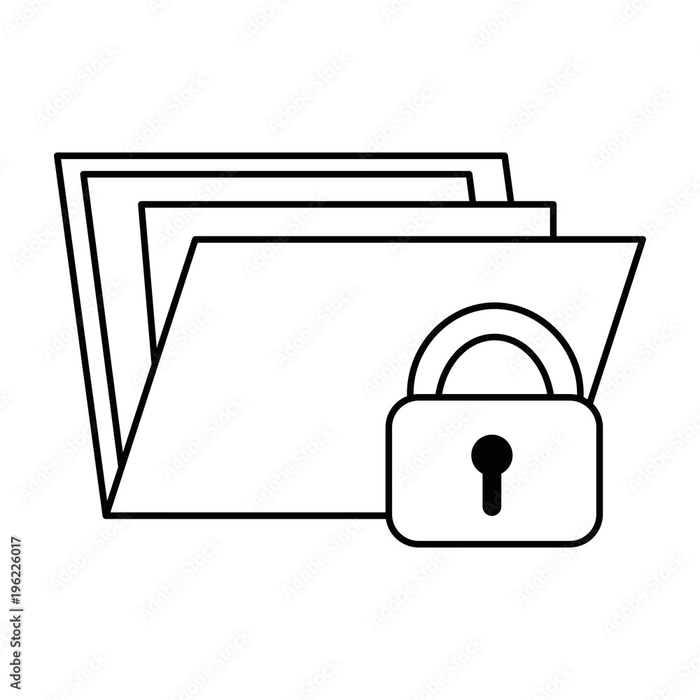 Poster file folder with padlock
