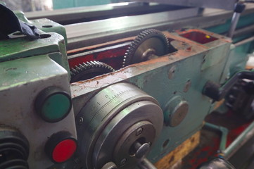 Metalworking machine with an open housing is ready for maintenance