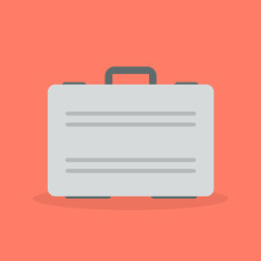 Briefcase illustration. Business concept. Colorful icon. Flat design, vector illustration