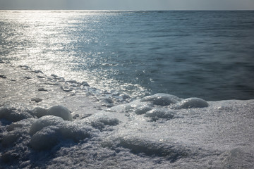 Beach on the Baltic sea in Hel at winter, Pomorskie, Poland