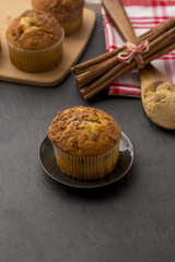 Brown Sugar and Cinnamon Muffins on a Kitchen Counter