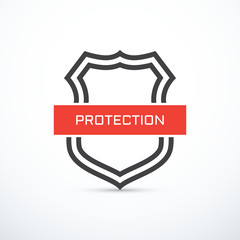 Vector protection shield icon