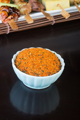 chilli powder or Spice Mix on a background.