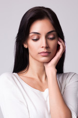 Fototapeta premium sad depressed young woman