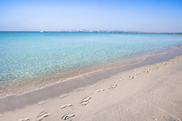 Fototapeta na wymiar Beach Ses Illetas, Formentera, Spain