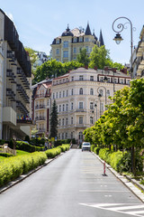 Beautiful buildings of Karlovy Vary, Czech Republic