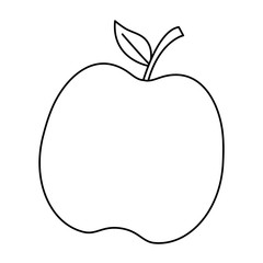 apple fruit icon over white background, vector illustration