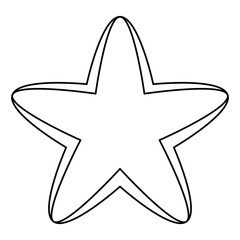 carambola or stair fruit icon over white background, vector illustration