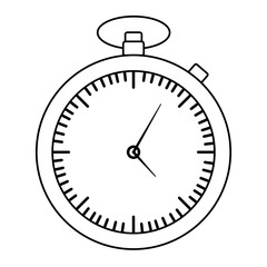 chronometer icon over white background, vector illustration