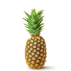 Juicy pineapple on a white background. Isolated.