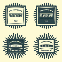 Retro Vintage Insignias or Logotypes set. Vector design elements, business signs, logos, identity, labels, badges and objects