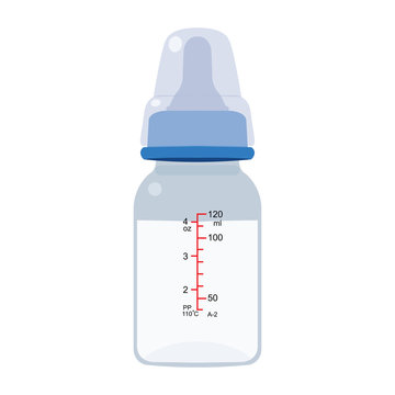 Feeding Bottle or Baby bottle for infants and young children vector illustration
