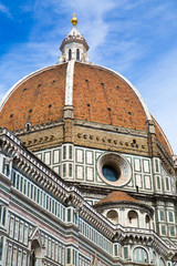 Fototapeta na wymiar Florence Duomo, Basilica di Santa Maria del Flore. Basilica of Santa Maria of the flowers in Florence, Toscana, Italy.