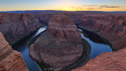 Coucher de soleil sur HorseShoe Bend